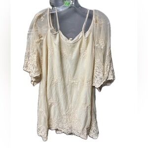 Elan Cream Lace Blouse